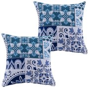 Set 2 fețe pernuțe MIA albastre, 40 x 40 cm