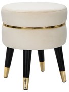 Taburet din catifea moale cu decor auriu, 35 x 40,5 cm