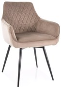 Scaun de masa MARLO VELVET bej