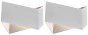 Set de 2 Aplice de perete de design alb - Fold