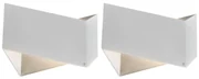 Set de 2 Aplice de perete de design alb - Fold