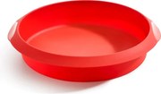 Tava de copt Lekue 1010161, Ø28 cm, -60°C/+220°C, Silicon platinat, Rosu