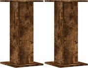 vidaXL Suporturi de difuzoare 2 buc. stejar fumuriu 30x30x60 cm lemn