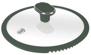 Oala antiaderenta cu capac 20 cm, 2.5 l - Green Matte Collection Berlinger Haus BH 8200, verde, titan, design modern