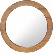 vidaXL Oglindă de perete, 60 cm, tec, rotund