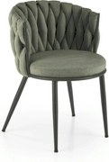 Scaun K516, verde/negru, stofa clasica/metal, 57x60x79 cm