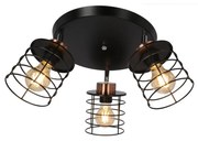 Plafonieră neagră din metal Glob – Candellux Lighting