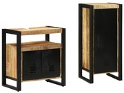 vidaXL Set de mobilier pentru baie 2 pcs Maro Lemn de mango solid