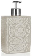 Dispenser ceramic de săpun lichid, gri-bej