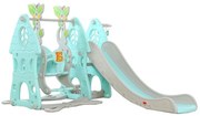 Tobogan 3 in 1 Pentru Copii NOVOKIDS™ Wonder Slide , cu Leagan, Pentru Interior si Exterior, 187 centimetri panta alunecare, Maxim 25 Kg, Cos de