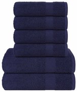 vidaXL Set prosoape 6 piese Bleumarin 360 g/m² 100% bumbac
