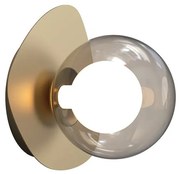 Aplica de perete G9, Sticla Gri, Baza Aurie, ZB-2578