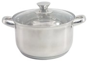 Oala cu capac Rosberg R51210L26, 26 cm, 7,6 l, Inductie, Inox