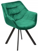 Scaun design retro Dutch Comfort, catifea verde smarald