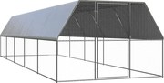 vidaXL Coteț de păsări pentru exterior, 3x10x2 m, oțel galvanizat