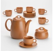 Serviciu ceramic maro de ceai