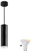 Lampă suspendată pe cablu pentru baie TURYN, LED RGBW reglabilă, 1xGU10/6,5W/230V, IP44, neagră