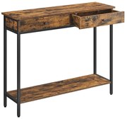 Masă laterală LUVOR maro/negru