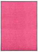 vidaXL Covoraș de ușă lavabil roz 90x120 cm