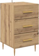 vidaXL Dulap de noapte Stejar Artizanal 40 x 40 x 66 cm Lemn compozit