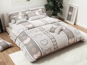 Lenjerie din bumbac HEART RETRO BLEND gri Dimensiune lenjerie de pat: 70 x 90 cm | 140 x 220 cm