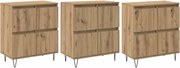 vidaXL Bufeturi 3 pcs stejar artizanal 180 x 35 x 70 cm Lemn compozit