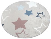 BAMBINO 48130 rotund covor lavabil Stele pentru copii anti-alunecare - bej / gri