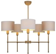 Lustră pe tijă MADELA 5xE14/40W/230V alb/bej