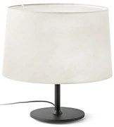 Lampa de masa abajur textil 48cm WINDSOR negru, alb