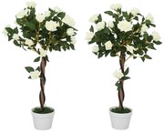 Outsunny Arbore artificial, plantă artificială în ghiveci de ciment, plantă artificială | Aosom Romania