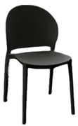 SCAUN TONDO -POLIPROPILENA-HORECA - NEGRU