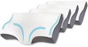 Set 4X perne cu suport pentru gat din spuma cu memorie Suporto®️ 60 x 34 x 11/7 cm cu perforatii
