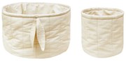 Cutii de depozitare pentru copii crem 2 buc. din material textil ø 30x20 cm Bambie Natural – Lorena Canals