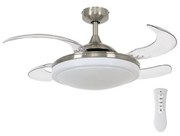 Ventilator de tavan FANAWAY 212982 EVORA 2xE27/20W/230V crom + telecomandă