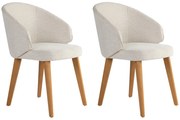 Set de scaune de sufragerie Bentley White and DarkOak, 2 buc.