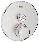 Baterie dus incastrata cu termostat Grohe Grohtherm SmartControl 1 iesire crom periat Supersteel