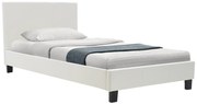 Pat Pentru O Persoana Nomer Piele Ecologica Alb Mat 100x200 Cm