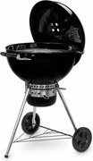 Gratar pe carbuni Weber Master Touch WB 14701004, 57 cm, Otel inoxidabil, Reglare flux de aer, 2 roti gumate, Termometru incorporat, Negru