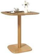 HOMCOM Masă de dining pentru 4 persoane masă de bucătărie stil modern cu blat aspect lemn, 70 x 70 cm, lemn natural | Aosom Romania