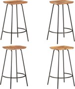 vidaXL Taburete de bar, 4 buc., lemn masiv de acacia