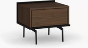 Noptieră cu sertar Zenar 50 cm - nuc elegant / negru