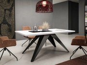 Masă sufragerie extensibilă Awalean 140 (Negru + Alb arctic) (pentru 6-10 persoane). 1105358