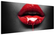 Tablou cu buze de femeie (120x50 cm)