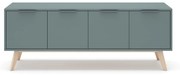Comodă TV verde prăfuit 140x53x40 cm Pisco – Marckeric