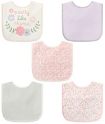 Set bavete pentru bebelusi 5 piese model floricele Infancie