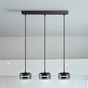 Lustra LED suspendata design modern Olaia 3L Fumuriu