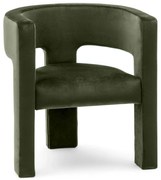 Fotoliu design verde închis ALPAH B VELVET