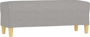 vidaXL Bancă, gri deschis, 100x35x41 cm, textil