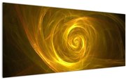 Tablou cu spirala abstractă în galben (120x50 cm), în 40 de alte dimensiuni noi