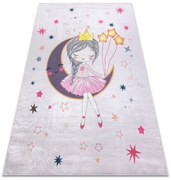 BAMBINO 48060 covor lavabil Prințesă, stele pentru copii anti-alunecare - roz